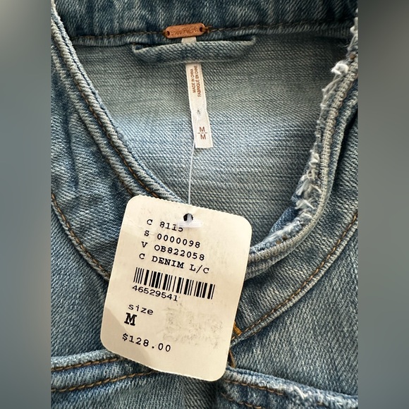 Free People Military Style Denim Jacket - Picture 5 of 10